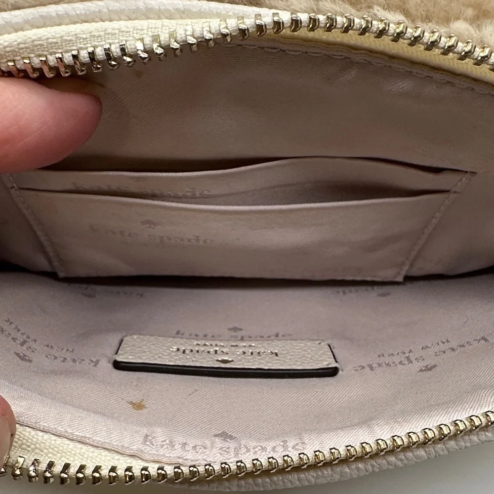 Kate Spade Rosie Tan Faux Shearling Belt Bag - Picture 8 of 11
